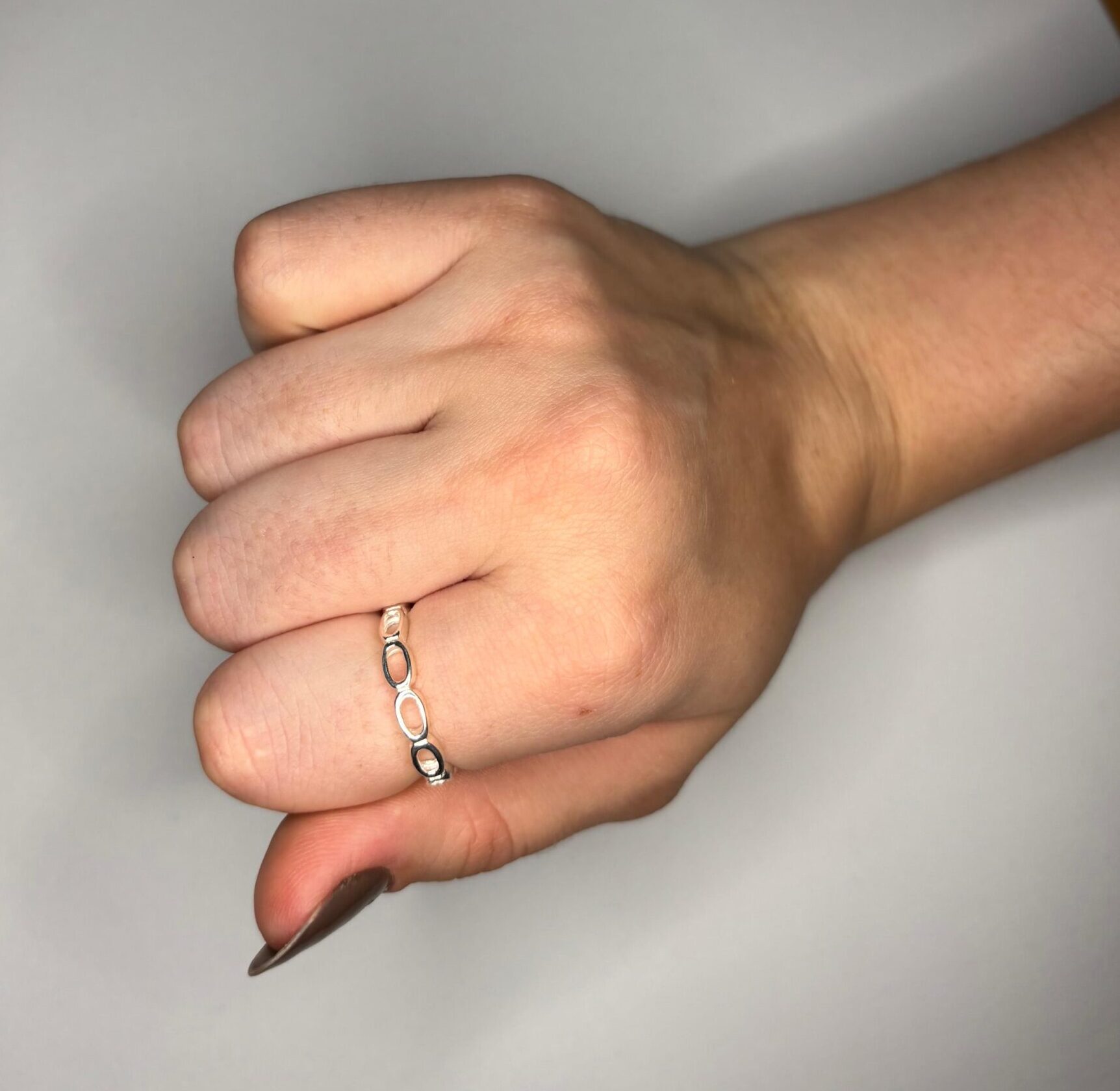 Anel Oval Inteiriço PRATA 925