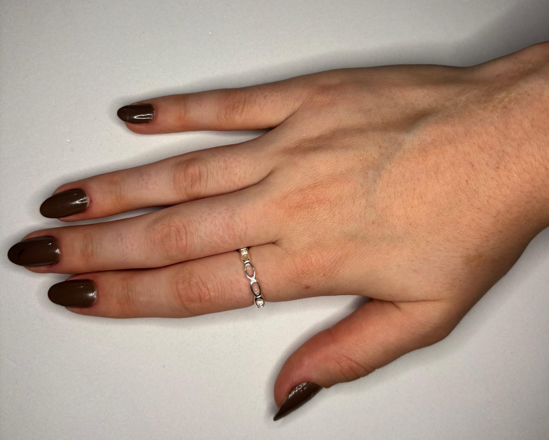 Anel Oval Inteiriço PRATA 925 - Imagem 2