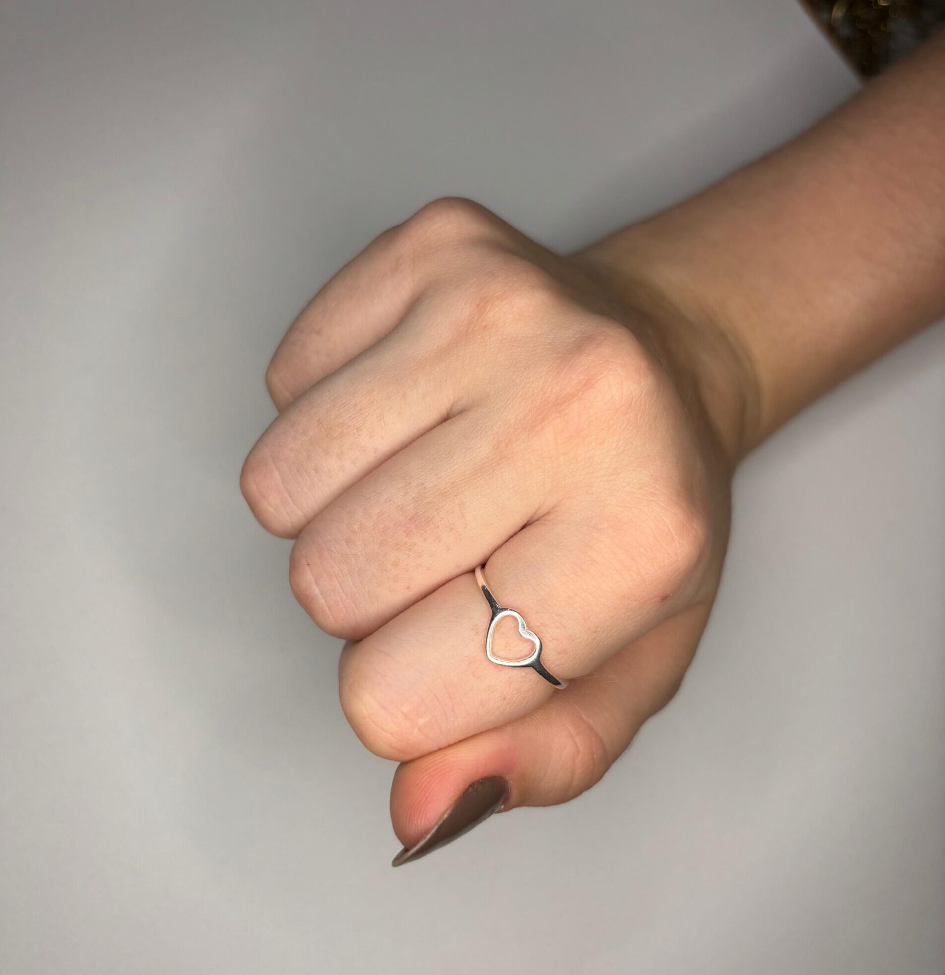 Anel coração delicado PRATA 925
