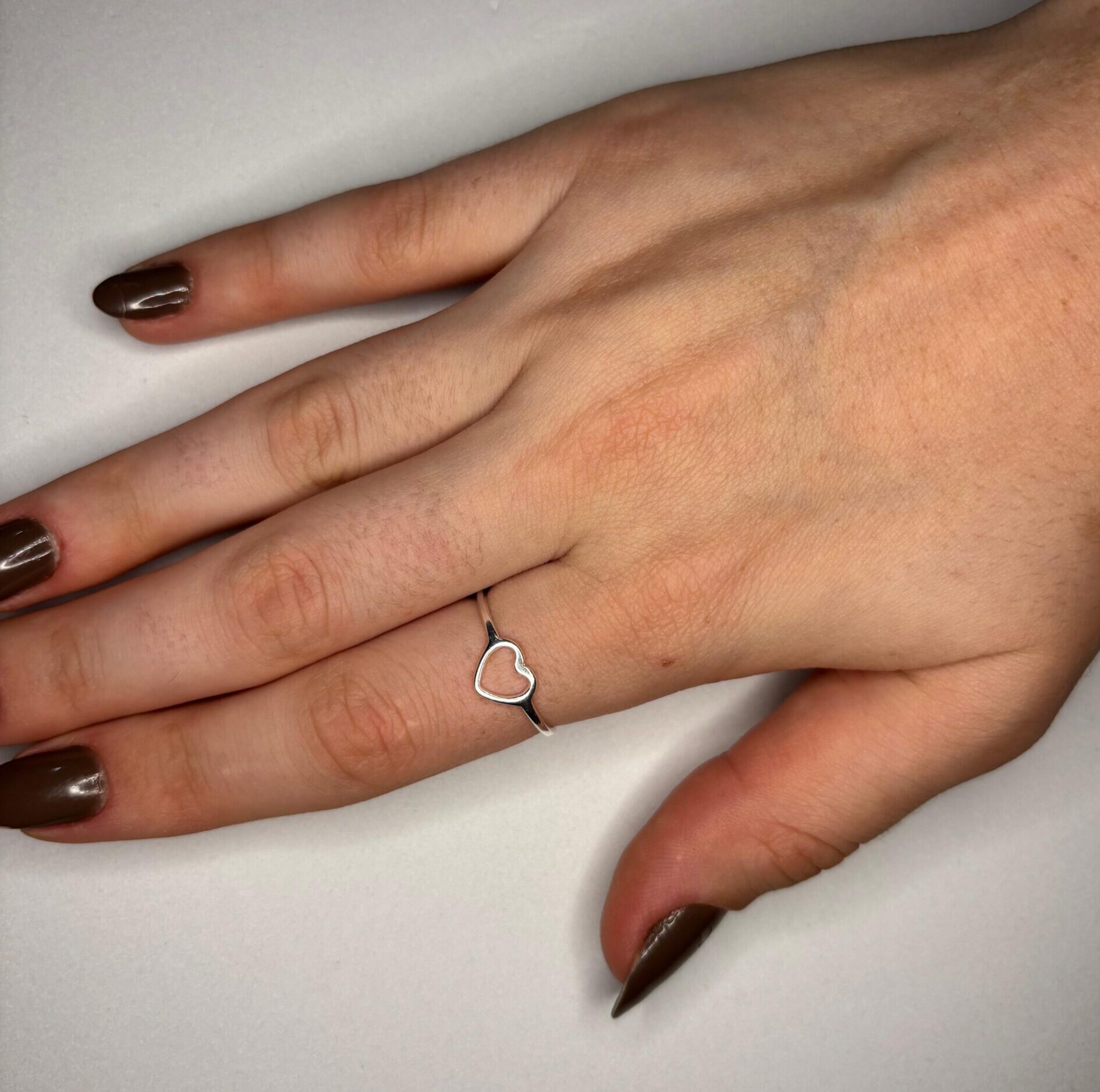 Anel coração delicado PRATA 925 - Imagem 2
