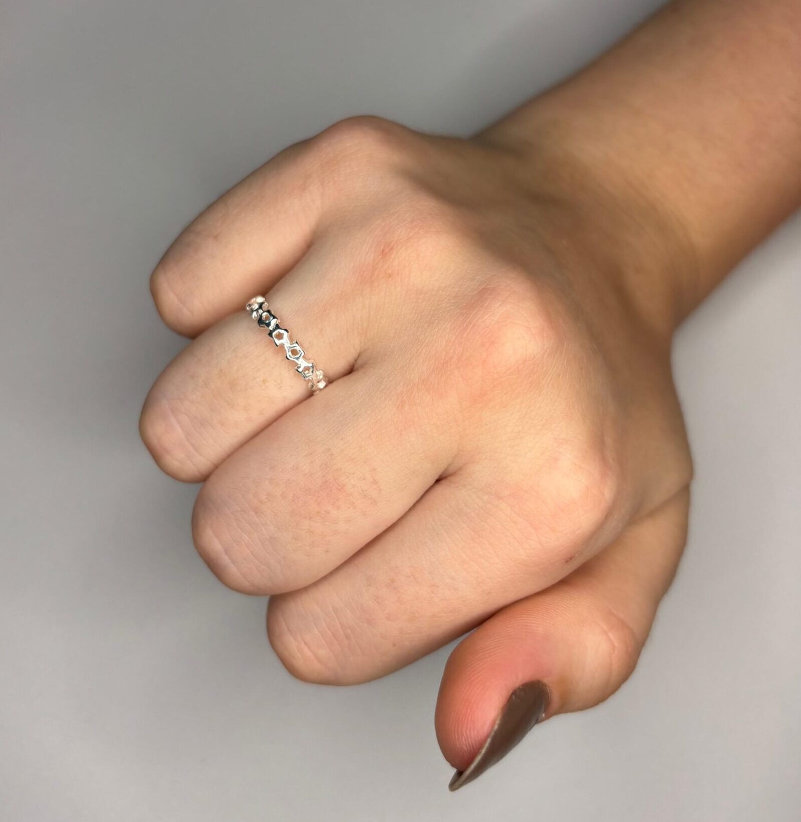 Anel estrelinhas inteiriças PRATA 925